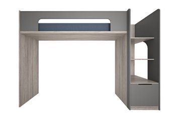 Ліжко-горище CloudCrest-1 (250 &times; 100 &times; 180 см, дуб сонома і сіра мишка) llk-ttrs-db-snm-sr-stp-p фото