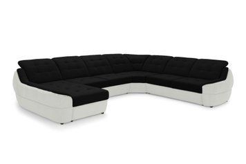 Кутовий диван Спейс XXL (375 &times; 310 см, чорний з молочним) IMI Premium kspsxxl-ll-99-1 фото