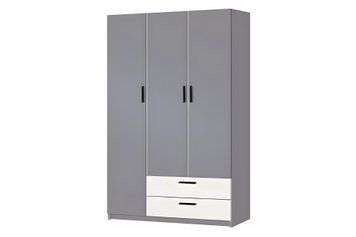 Шафа Форте-2 (120х49х206 см, сірий шифер + білий) md-sh-nd120-sr-sh-bl фото