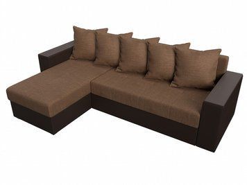 Угловой диван Лорд (240 &times; 150 см, бежевый с коричневым) Sofa kdbj-sn-3-21 фото